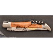 12cm Juniper Laguiole pocket knife with corkscrew