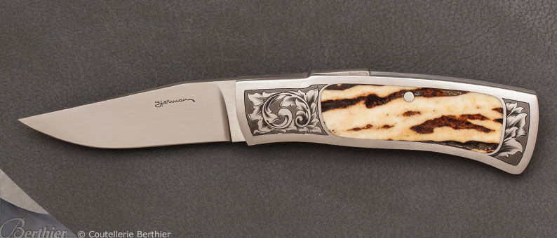 Couteau de poche Bois de cerf par Tim Herman
