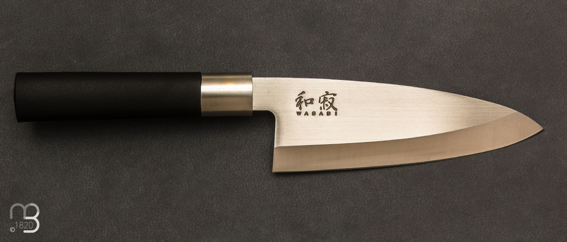 Couteau Japonais KAI Wasabi Black - Deba 15 cm - 6715D