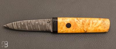 Couteau " Shean Dhu" buis et Damas de Jean Paul Sire