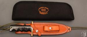 Couteau " Attack N°14 - 7 1/2" par Randall - Micarta noir Finger Grips