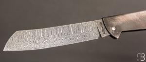  Couteau " Basic Higo " slipjoint custom par Anthony Brochier - Damas