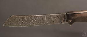  Couteau " Basic Higo " slipjoint custom par Anthony Brochier - Damas