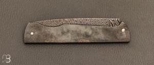  Couteau " Basic " slipjoint custom par Anthony Brochier - Damas