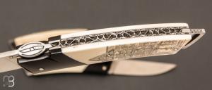 Coffret collection de 3 couteaux "  le Thiers® Scrimshaw " par Fontenille-Pataud