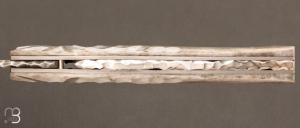 Couteau " 1515 " collection " Primitive " par Manu Laplace - Os de renne gris