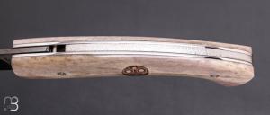  Couteau " 1515 " collection " Paris/Tokyo " par Manu Laplace - Os de renne gris