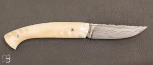  Couteau  "  1515 " collection " Primitive " par Manu Laplace - Os de renne