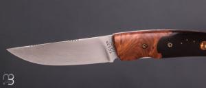   Couteau " 1515 collection Zulu " par Manu Laplace - Loupe de Thuya et ébène