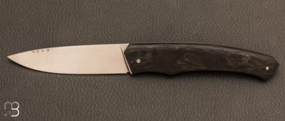 Couteau 1820 Berthier par Eric Depeyre - Fibre de carbone et RWL-34