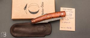 Couteau " Aigà " custom de Pierre Thomas - Atelier Odae - Loupe de bois de fer
