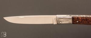 Couteau " Armen " custom par Erwan Pincemin - RWL-34 et loupe d'amboine