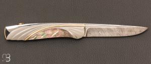 Couteau de poche Art Déco par Ken Steigerwalt - Damas