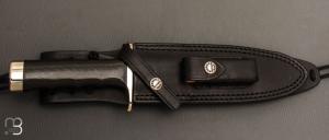   Couteau " Attack #14 - 7 1/2" par Randall - Micarta noir Finger Grips
