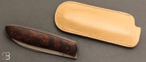 Couteau " custom " pliant de David Lespect - Ironwood et C105