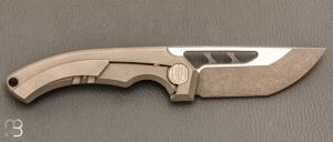    Couteau " BRB4 V1 #56 " par Jan Ole Blaurock - Blaurock Blades - Titane et RWL34