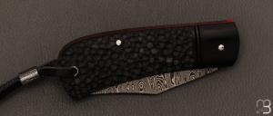  Couteau  "  Bad Guy " custom par Franck Souville - G10 et damas