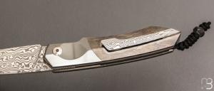   Couteau " Balrog 2.0 " liner- lock par Florian Keller - Fatcarbon et Damas inox