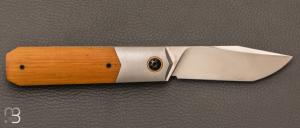  Couteau  "  Barlow " custom par Romain Lopez - Micarta Westinghouse et RWL34