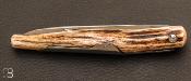 Couteau de poche Bieslois 12 cm Bois de cerf par J. Mongin