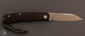  Couteau  "  Birdy  " custom par Sacha Thiel - Micarta canvas et M390