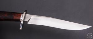     Couteau "Bowie" de Nicolas Mestrallet - Atelier du couteau Vaunaveys - Bois de fer et 80CrV2