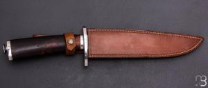     Couteau "Bowie" de Nicolas Mestrallet - Atelier du couteau Vaunaveys - Bois de fer et 80CrV2