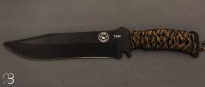  Couteau "Bowie" Édition Limitée 20 ans Wildsteer - Paracorde et lame noire