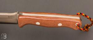   Couteau " Bravo I "droit par Bark River - Micarta Canvas et lame en A2