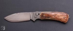   Couteau "Buffalo" par Éric Parmentier - Ivoire de mammouth et Suminagashi SGPS
