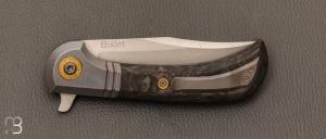   Couteau " Bullet  " pliant de Gudy van Poppel - Fibre de carbone et Böhler N690