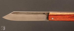  Couteau " Le Canif " cran plat manche en bois de rose par Julien Maria