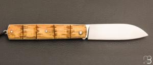    Couteau " Canif " custom par David Breniere - Buis sculpté et Elmax