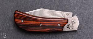  Couteau " Caribou " par Éric Parmentier - Cocobolo et VG10 Suminagashi