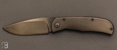 Couteau "Citizen full custom #007 " par Sacha Thiel - Titane et RWL34