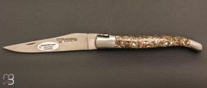 Couteau Laguiole Aubrac "Coquille d'ormeaux� stabilis�e