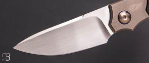    Couteau " Creed " custom framelock par Thierry Savidan - Titane et Fatcarbon