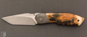    Couteau " Dodgers " custom de Gaël Chevalier - Ivoire de mammouth et RWL34