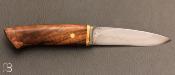 Couteau Droit Noyer et lame forgée acier C130 de Jean Paul Sire