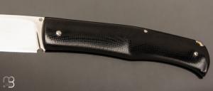   Couteau  "  Drop " slipjoint  custom par Raphaël Durand - G10 et RWL-34