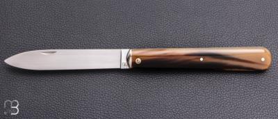   Couteau "Effilé"  par Adrien Vautrin - Corne blonde et 14c28n