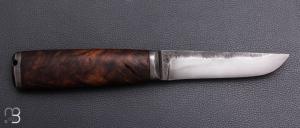   Couteau " F " droit de Frédéric Maschio - Racine de châtaignier