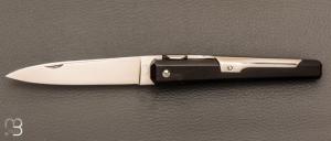  Couteau de poche Facette 10 cm par J. Mongin - Corne noire