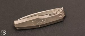 Couteau " FiF20 Braille " custom par Philippe Jourget - Titane et CPM-154CM