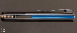 Couteau " Flipper custom " pliant par David Lespect - Fibre de carbone et lame RWL-34