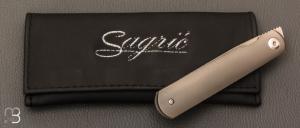  Couteau " Framelock " custom de Stéphane Sagric - Titane et RWL-34