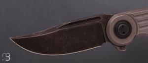   Couteau "Framelock flipper" pliant de Gudy van Poppel - Titane et Böhler N690