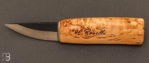 Couteau Grand-mère carbone bouleau / R130 par Roselli