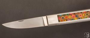   Couteau  "  Hemi  " pompe arrière crayon et lame RWL-34 par Nicolas Couderc