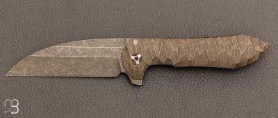 Couteau " Integral Druid Flipper  " par Peter Rassenti - Titane et M390